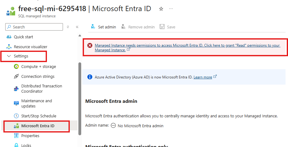 Assign read permissions to System or user assigned managed identity in Azure SQL MI
