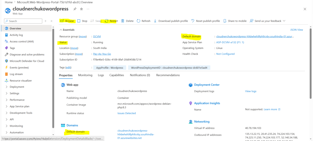 WordPress resource created essentials page