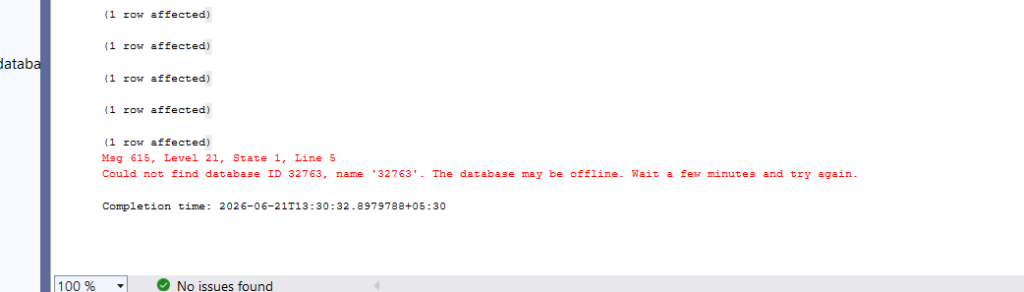 SQL MI database connectivity error while scaling down vCores from 8 to 4.